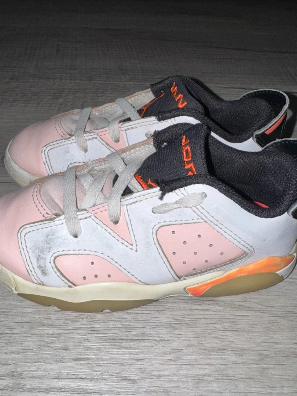 Nike Air Jordan Retro 6 Low Atmosphere Pink/Orange Toddler Size 9C DV3529-102